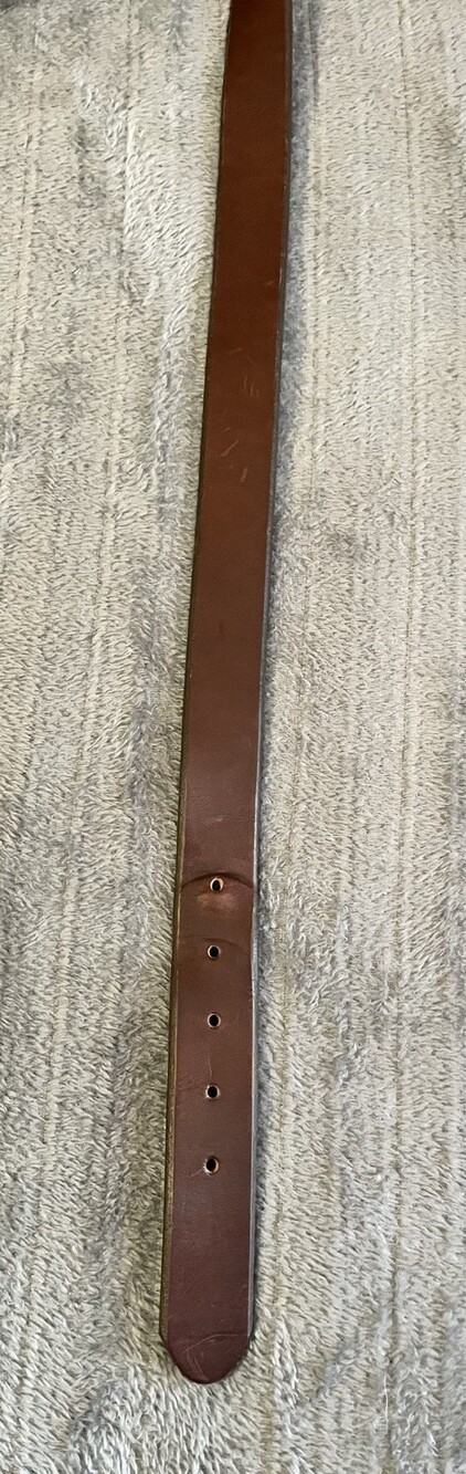 Tony Lama Men's Genuine Leather Brown Belt Size 44 Made Is USA Cowboy Western - Picture 7 of 10
